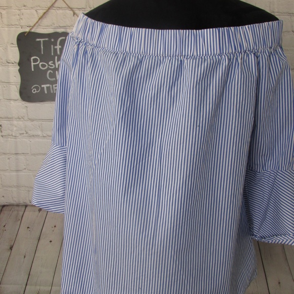 Cupio Off The Shoulder Boat Neck Bell Sleeve E20 - Picture 4 of 6